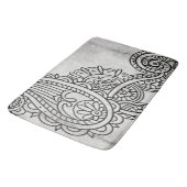 Gray Mehndi Motif Bath Mat (Gekanteld)