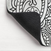Gray Mehndi Motif Mousepad Muismat (Hoek)