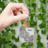 Gray Mehndi Motif Sleutelhanger (Hand)
