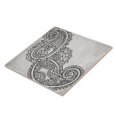 Gray Mehndi Motif Tegel Tegeltje (Zijkant)