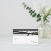 Gray met White Lace Wedding Place Card Plaatskaartje (Staand voorkant)