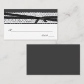 Gray met White Lace Wedding Place Card Plaatskaartje (Voorkant / Achterkant)
