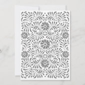 Gray Mexican Talavera trouwuitnodiging Aankondiging (Achterkant)