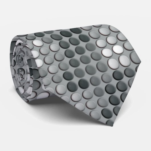 Gray Microdots Stropdas (Opgerold)