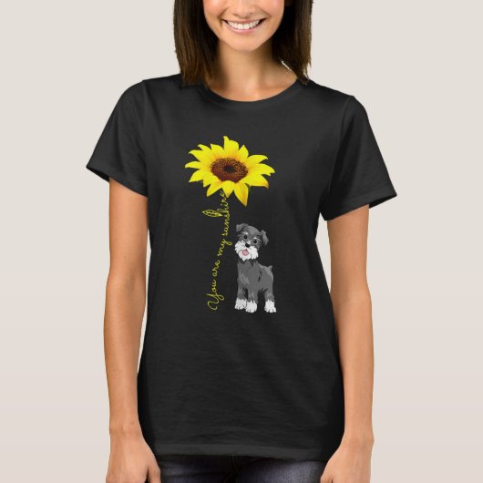 Gray Mini Schnauzer Mam geeft je mijn zonneschijn- T-shirt (Voorkant)