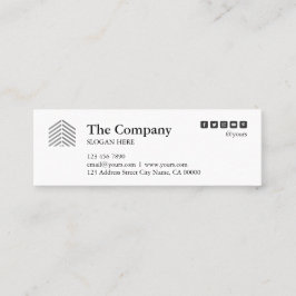 Gray Mini-Visitekaartje voor bouwkundigen Mini Visitekaartje
