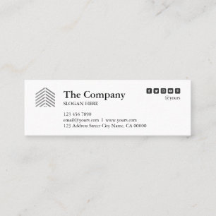 Gray Mini-Visitekaartje voor bouwkundigen Mini Visitekaartje