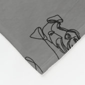 Gray Miniature Schnauzer Line Art 1-5 Fleece Deken (Hoek)