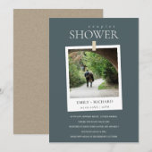 GRAY MINIMAAL AANGEPASTE FOTO-KOPPELS WINKELEN INV BEDANKKAART (Voorkant / Achterkant)