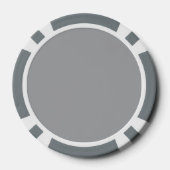 Gray minimalist custom name  poker chips (Achterkant)