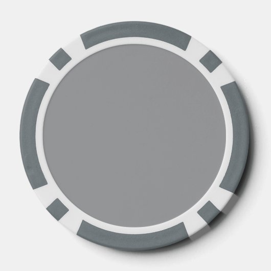 Gray minimalist custom name poker chips (Achterkant)