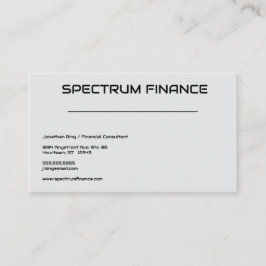 Gray Minimalist Finance Professional Adaptable Visitekaartje
