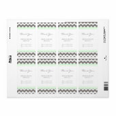 Gray Mint Chevron Wedding Labels (Full Sheet)