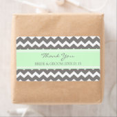 Gray Mint Chevron Wedding Labels (Insitu)