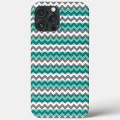 Gray Mint Chevron Zigzag Case-Mate iPhone Case (Achterkant)