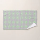 Gray Mint Green Polka Dot Bad Handdoek (Handdoek)