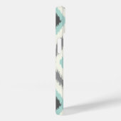 Gray & Mint Tribal Ikat Chevron Monogram Case-Mate iPhone Case (Achterkant / Rechts)