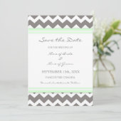 Gray MInt Wedding Save the Date Card (Staand voorkant)