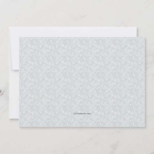 Gray Mist Bereavement Hartelijk dank Notitiekaartje (Achterkant)