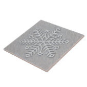 Gray Modern Art Snowflake Decorative Tile Tegeltje (Zijkant)