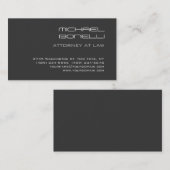 Gray Modern Attorney to Law Visitekaartje (Voorkant / Achterkant)