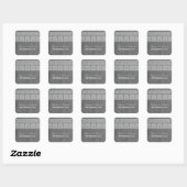 Gray Modern Bohemian Wedding Stickers (Vel)