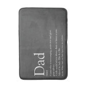 Gray Modern Cool Pap Papa Definitie Badmat (Voorkant Verticaal)