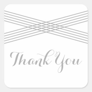 Gray Modern Deco Dank u Stickers