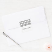 Gray Modern Deco Dank u Stickers (Envelop)