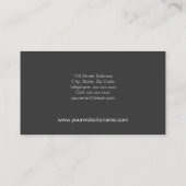 Gray Modern en Elegant Monogram Visitekaartje (Achterkant)