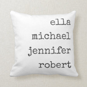 Gray Modern Farmhouse Persoonlijke familienamen Kussen