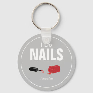 Gray Modern I Do Nails (nageltechnicus) Sleutelhanger
