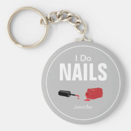 Gray Modern I Do Nails (nageltechnicus) Sleutelhanger