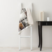 Gray Modern Monogram minimalistisch fotocollage Sherpa Deken (In situ)