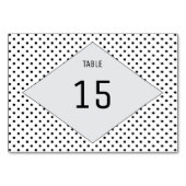 Gray Modern Polka Dots Table Kaart (Achterkant)