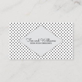 Gray Modern Polka Dots Visitekaartje