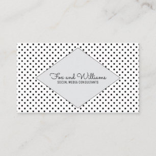 Gray Modern Polka Dots Visitekaartje