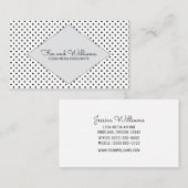 Gray Modern Polka Dots Visitekaartje (Voorkant / Achterkant)