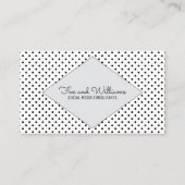 Gray Modern Polka Dots Visitekaartje (Voorkant)