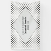 Gray Modern Polka Dots Wedding Spandoek (Verticaal)