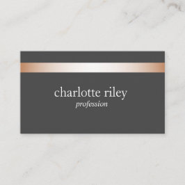 Gray | Modern Roos Gold Striped Stijlvol Visitekaartje