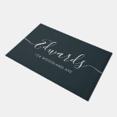 Gray Modern Script Persoonlijk Doormat Deurmat (Schuin)