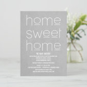 Gray Modern Sweet Home Housewarming Party Kaart (Staand voorkant)