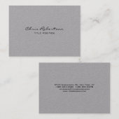 Gray Modern Trendy Charming Minimalist Visitekaartje (Voorkant / Achterkant)