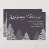 Gray Modern Winter Rehearsal Dinner Invitation Kaart (Voorkant / Achterkant)