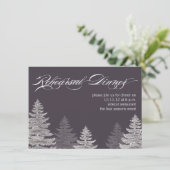 Gray Modern Winter Rehearsal Dinner Invitation Kaart (Staand voorkant)