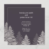 Gray Modern Winter Weddenschap Kaarten (Voorkant / Achterkant)