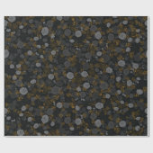 Gray | Moderne & Elegante Faux Glitter Bloemen Cadeaupapier (Vlak)