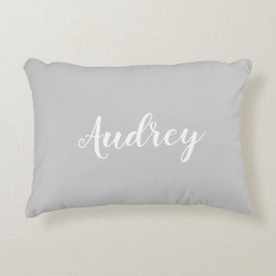 Gray Monogram Accent Pillow Kussen