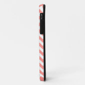 Gray Monogram Banner Coral Pink Chevron Case-Mate iPhone Case (Achterkant/links)
